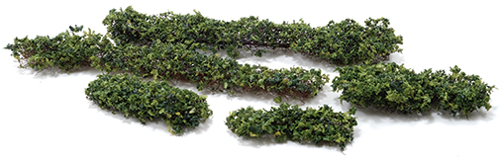 Dollhouse miniature DITCH WEED - MEDIUM GREEN, 5 PIECES